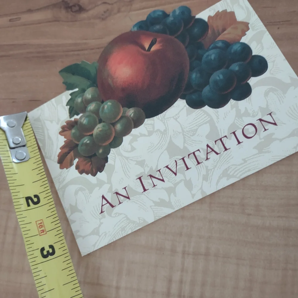Vintage Ornamental Victorian Historical Collection Invitation Fruit Themed Cards